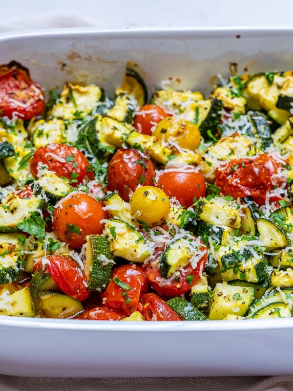 Clean Garlicky Parmesan Zucchini Bake Recipe