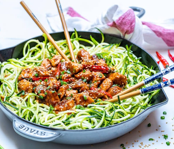 Kung Pao Chicken + Zoodles Recipes by CFC