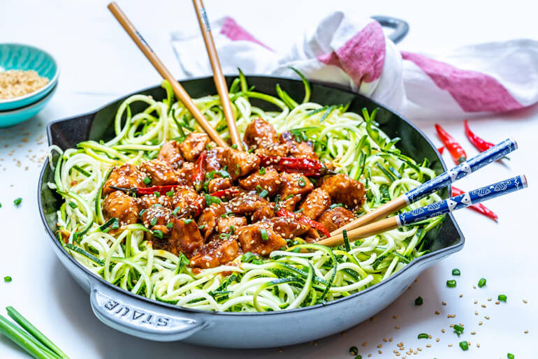 Kung Pao Chicken + Zoodles Recipes by CFC
