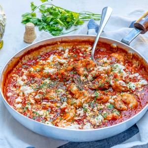 Clean Food Mediterranean Shrimp Skillet