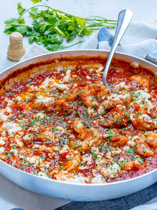 Clean Food Mediterranean Shrimp Skillet