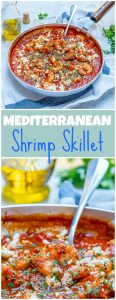 Quick & Easy Clean Eating Mediterranean Shrimp Skillet! | Clean Food Crush