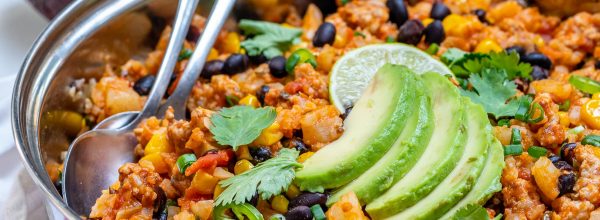 Taco Cauliflower Rice Skillet Recipe by CleanFoodCrush