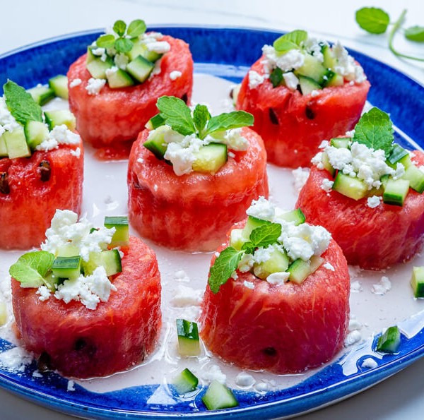 Watermelon Feta Cucumber Cups Recipes