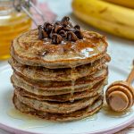 Clean Chocolate Chip Protein Pancakes