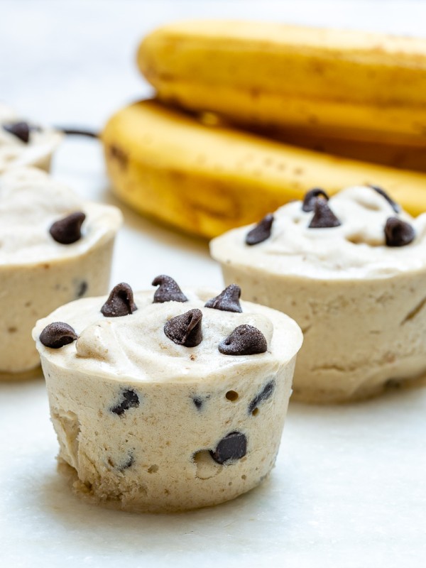 Clean Eats Chocolate Chip Banana Ice Cream Cups