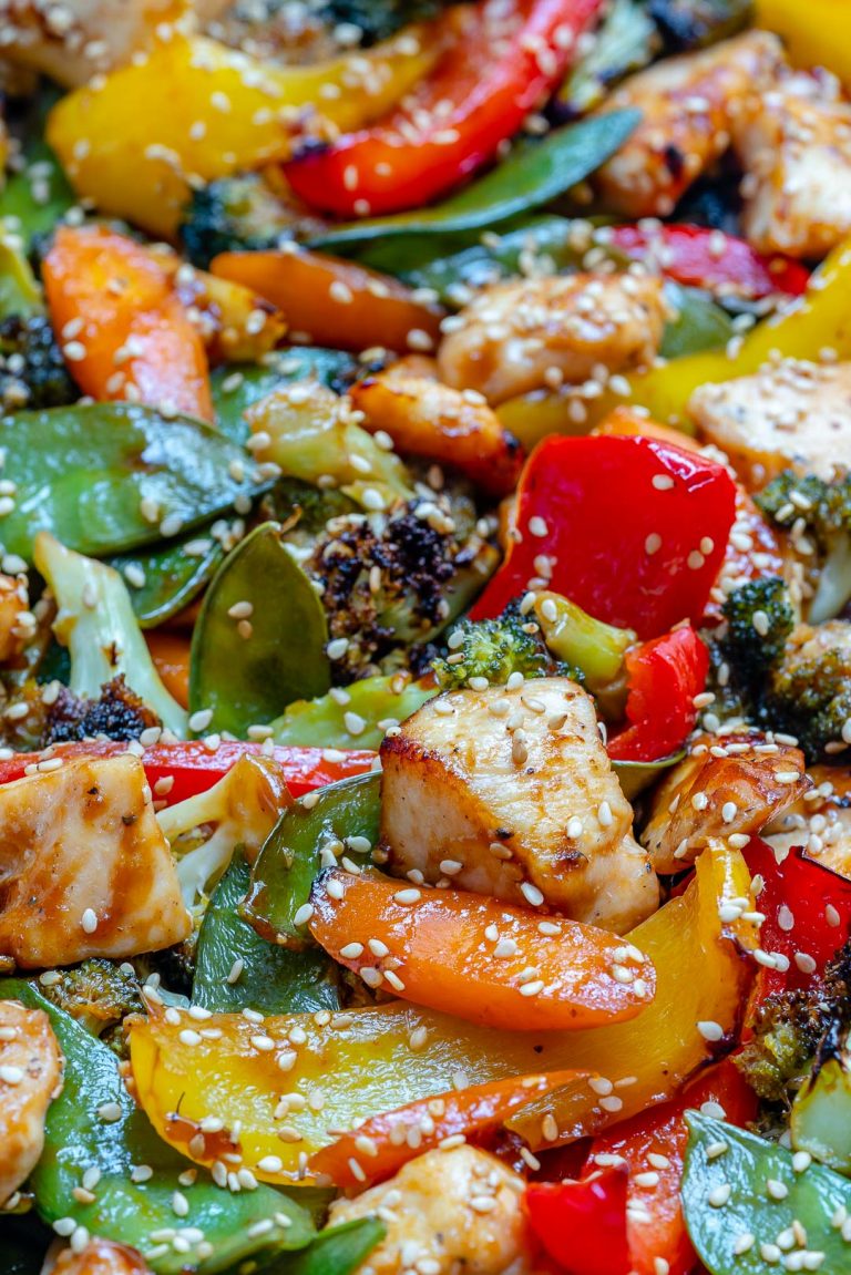 Clean Eating Sheet Pan Teriyaki Chicken + Veggie Stir Fry! | Clean Food