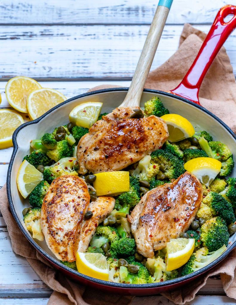 Lemony Chicken Broccoli Skillet Clean Eating Meal Plan