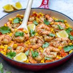 Eat Clean Diet Recipe Cilantro-Lime Shrimp Corn Skillet Meal