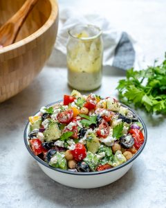 Healthy Greek Chickpea Clean Salad