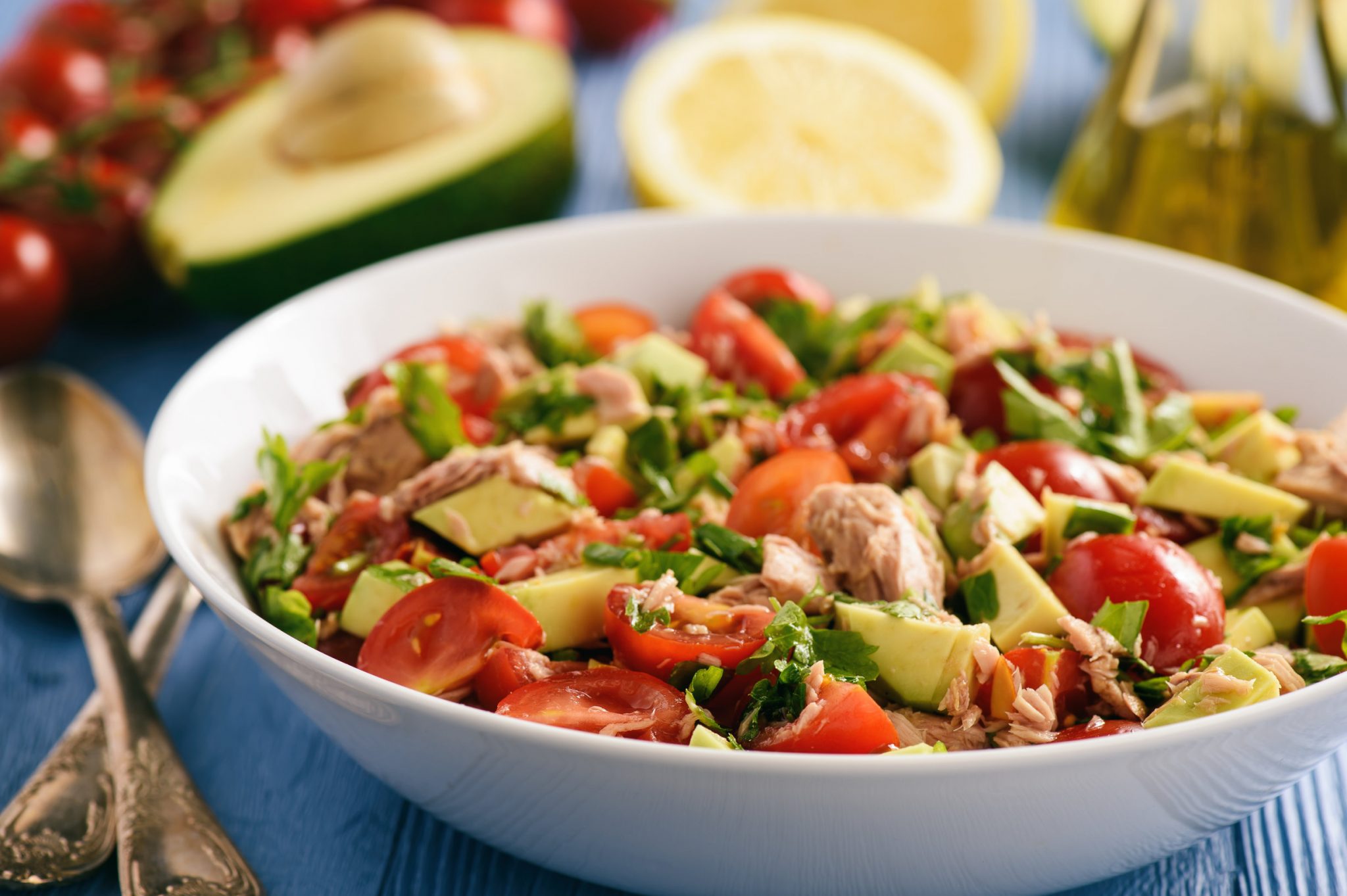 Clean Food Lemony Avocado Tomato Tuna Salad