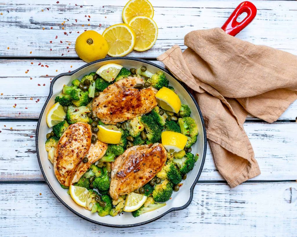 Easy Dinner Recipe Lemony Chicken Broccoli Skillet