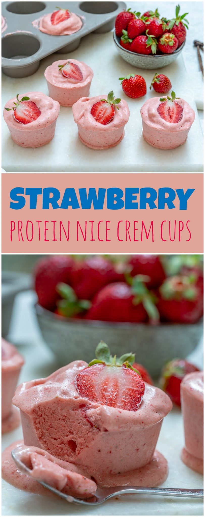 Eat Clean Strawberry Protein Nice Cream Cups