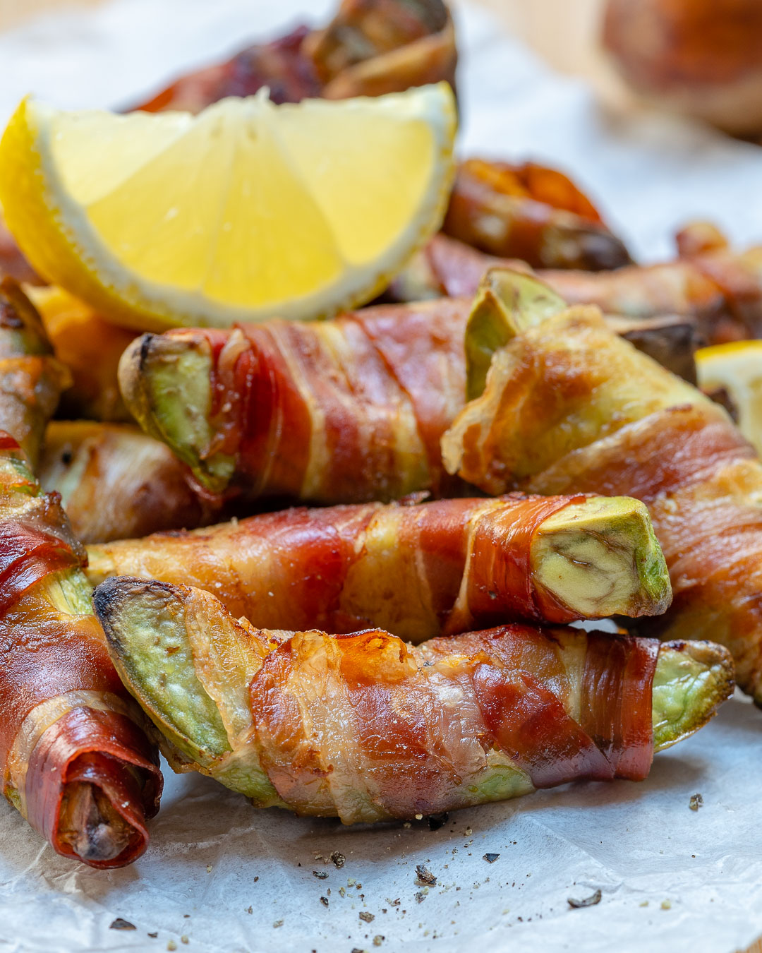 Clean Eating Bacon Wrapped Avocado Fries