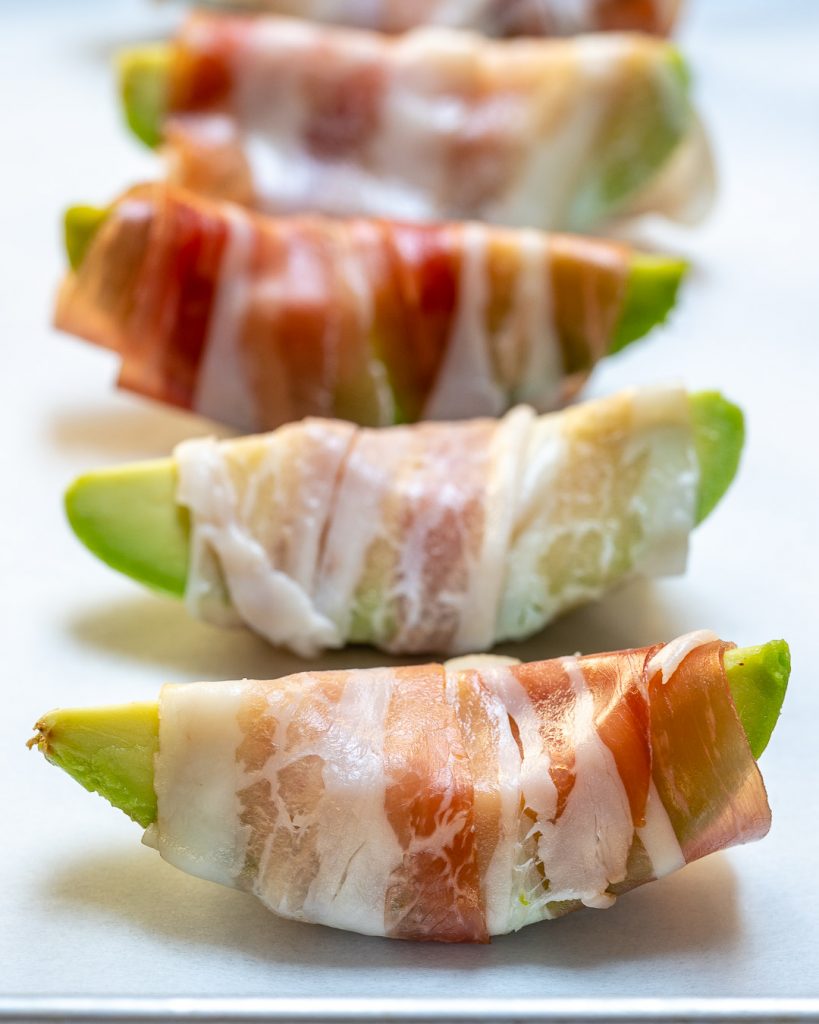 BaconWrapped Avocado Fries are the BEST Snack of the Year! Clean