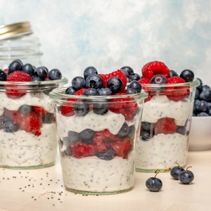 Clean Eats Berry Parfait Chia Jars
