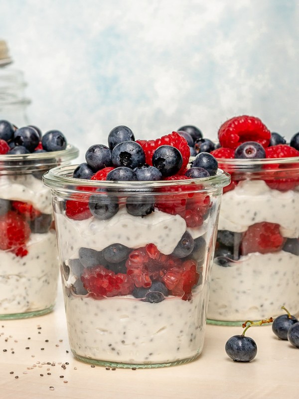 Clean Eats Berry Parfait Chia Jars