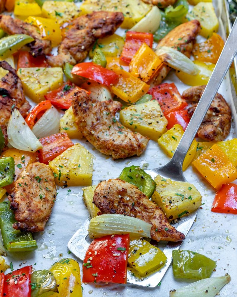 Sheet Pan Hawaiian Pineapple Chicken For Quick And Clean Weeknight Dinner Clean Food Crush