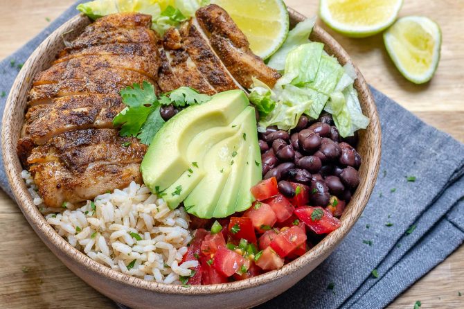 Eat Clean Southwest Chicken + Rice Bowls