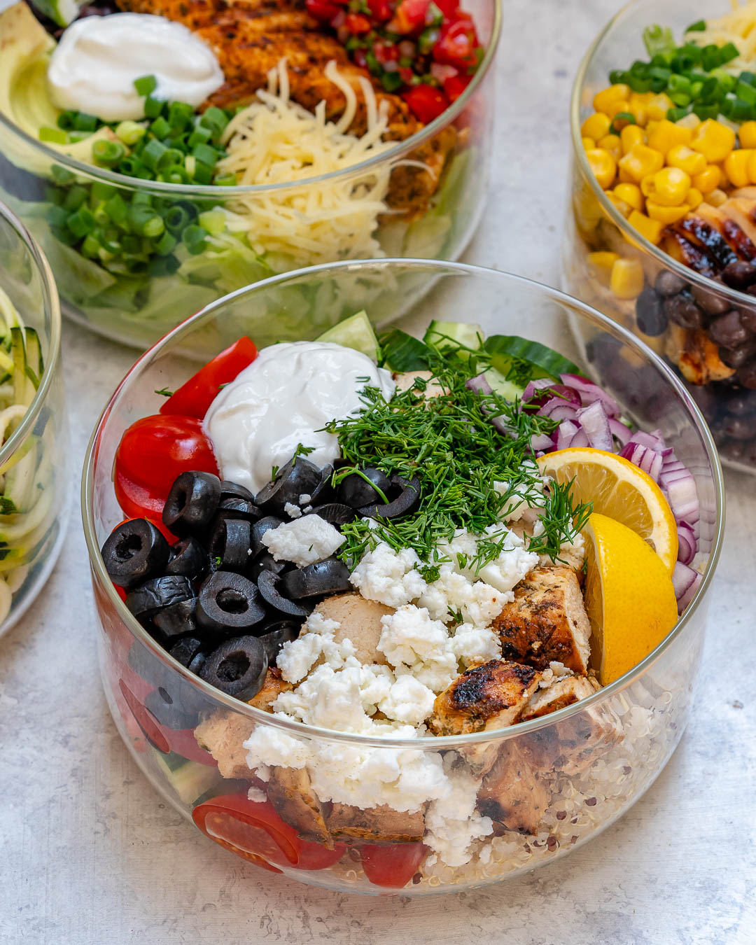 Healthy Greek Style Chicken Quinoa Bowl