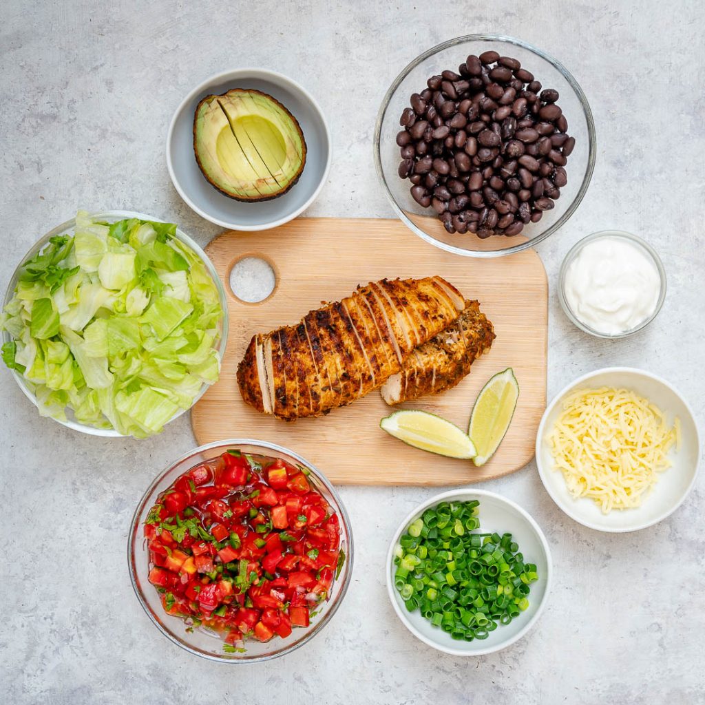 Grilled Chicken Burrito Salad Bowl Clean Recipe