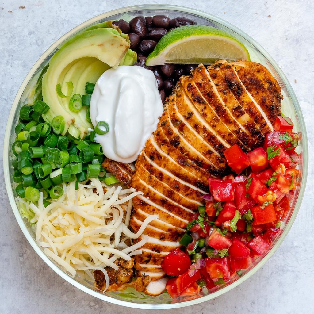 Grilled Chicken Burrito Salad Bowl