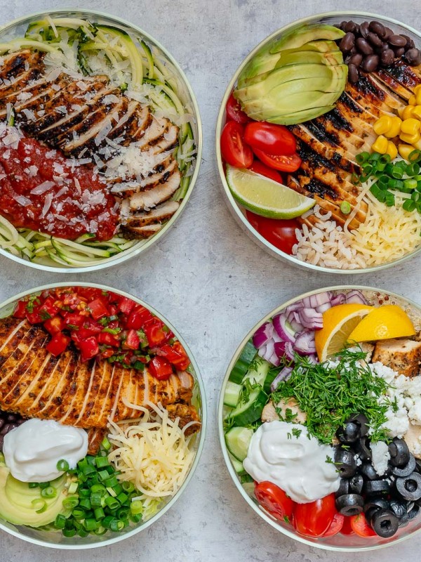 4 Grilled Chicken Bowls Healthy Dinner Ideas