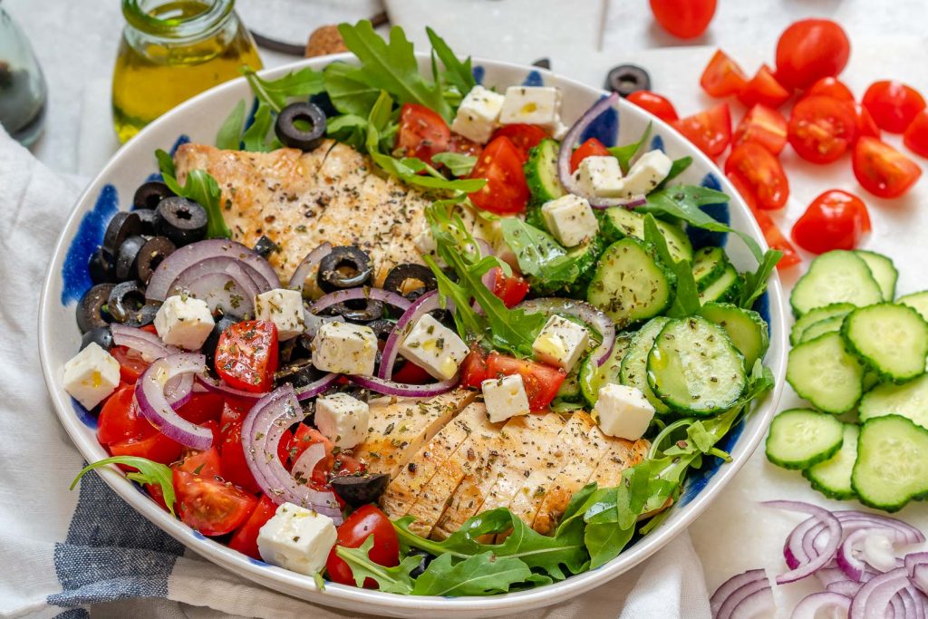 Healthy Greek Chicken Chopped Salad