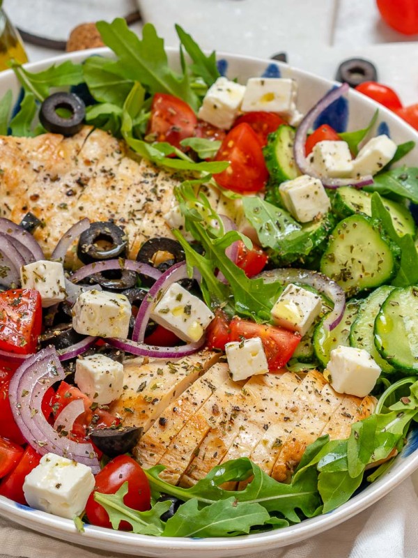 Healthy Greek Chicken Chopped Salad