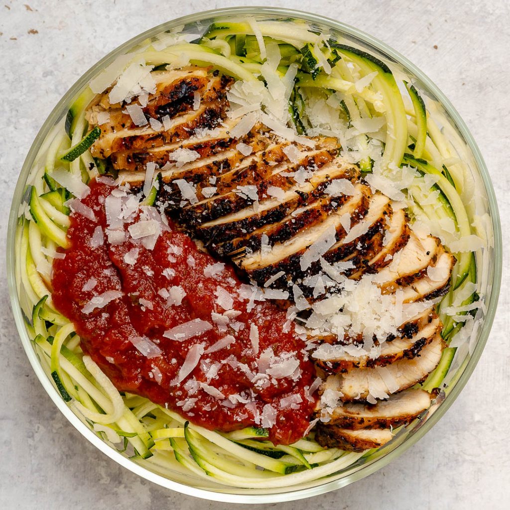 Italian Zoodles Grilled Chicken Bowl Recipe