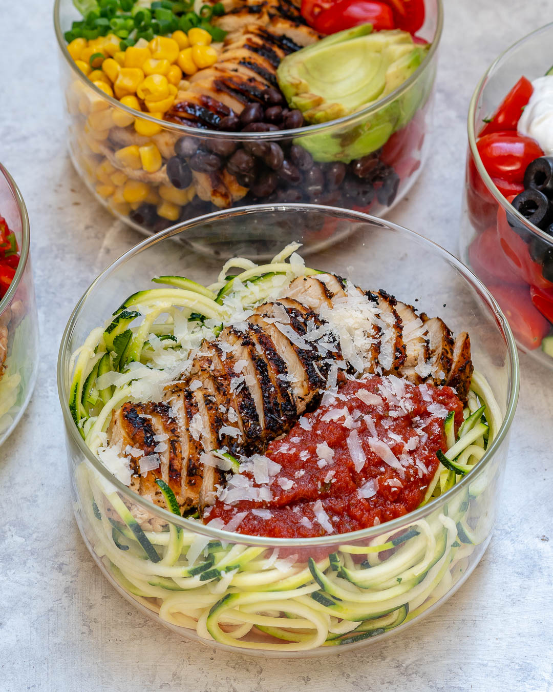 Creative Zoodle Grilled Chicken Bowl