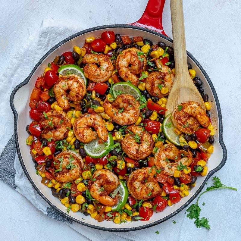 One-Pan Shrimp Burrito Skillet is Great for Clean Eating Meal Prep ...