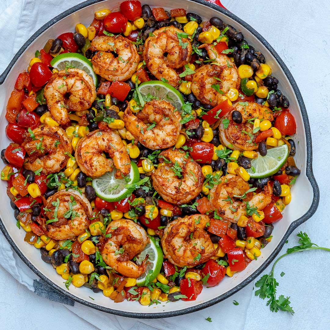 One-Pan Shrimp Burrito Skillet is Great for Clean Eating Meal Prep ...