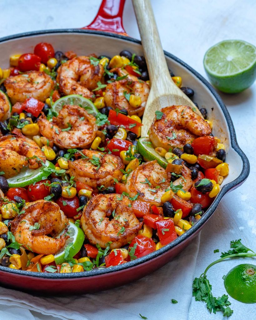 One-Pan Shrimp Burrito Skillet is Great for Clean Eating Meal Prep ...