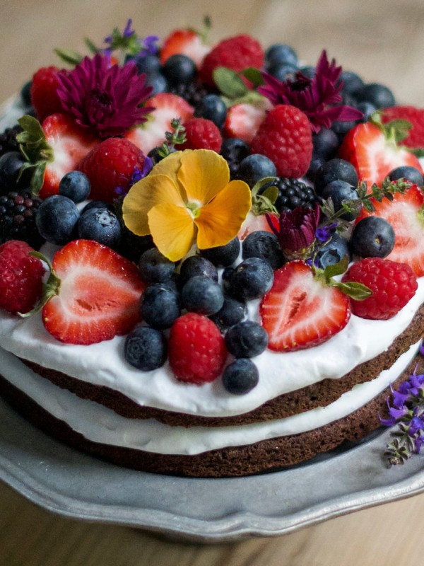 Summer Chocolate Cake by CleanFoodCrush