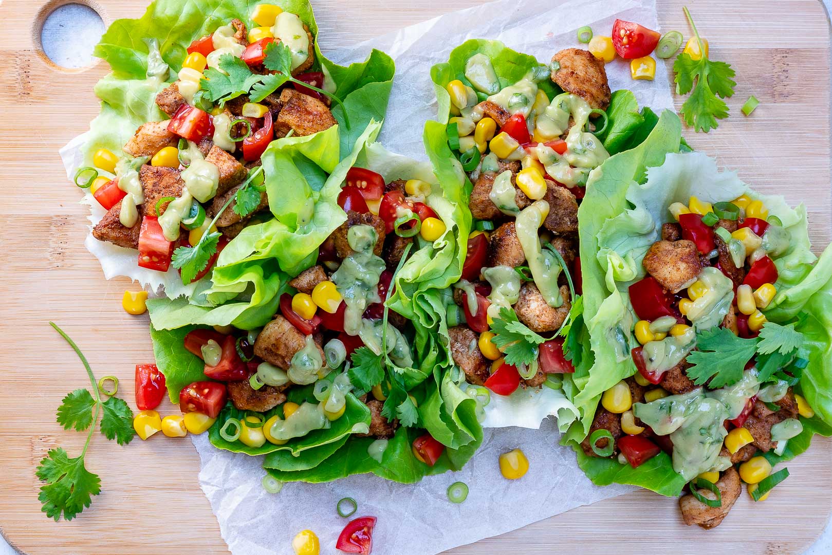 Clean Eating Chicken Taco Lettuce Wraps