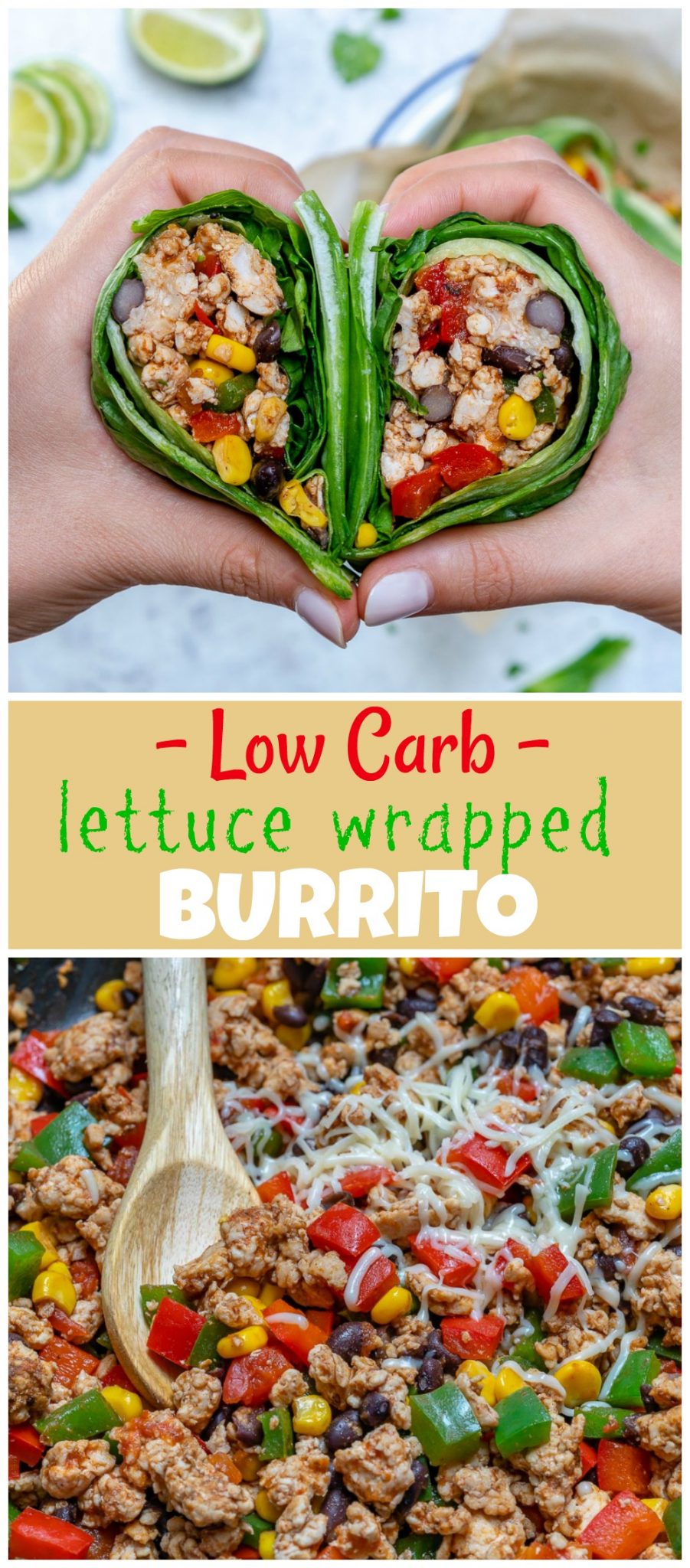 Clean Eating Lettuce Wrapped Burritos