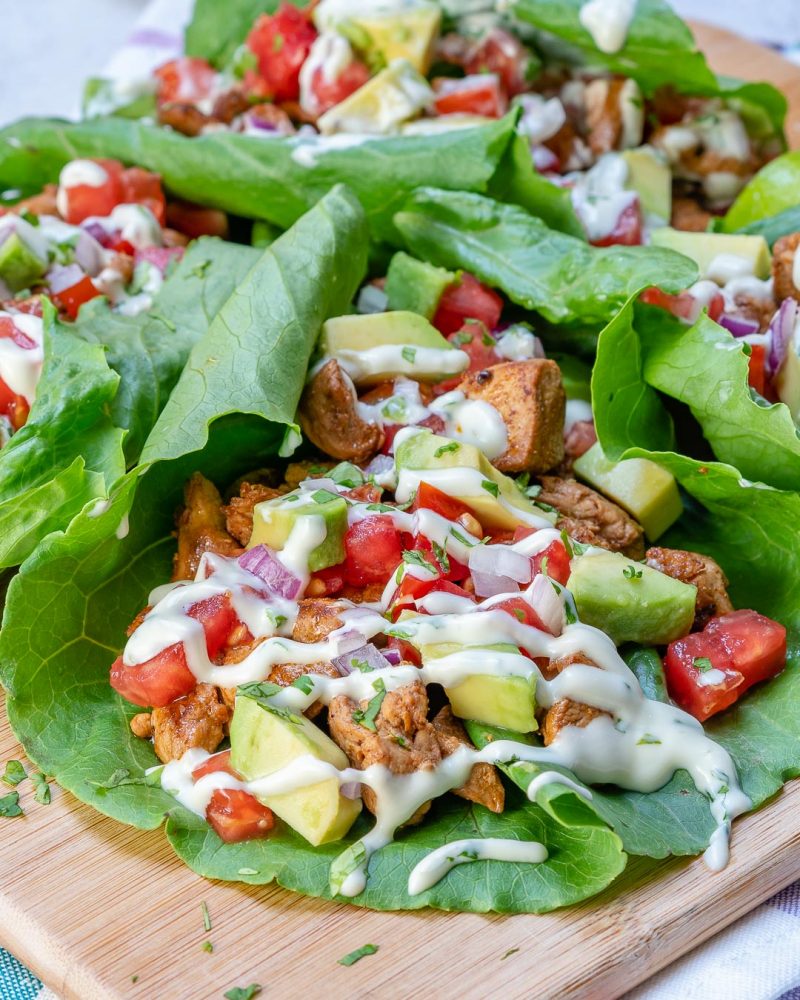 These Chipotle Chicken Lettuce Wraps + Cilantro Lime Sauce are ...