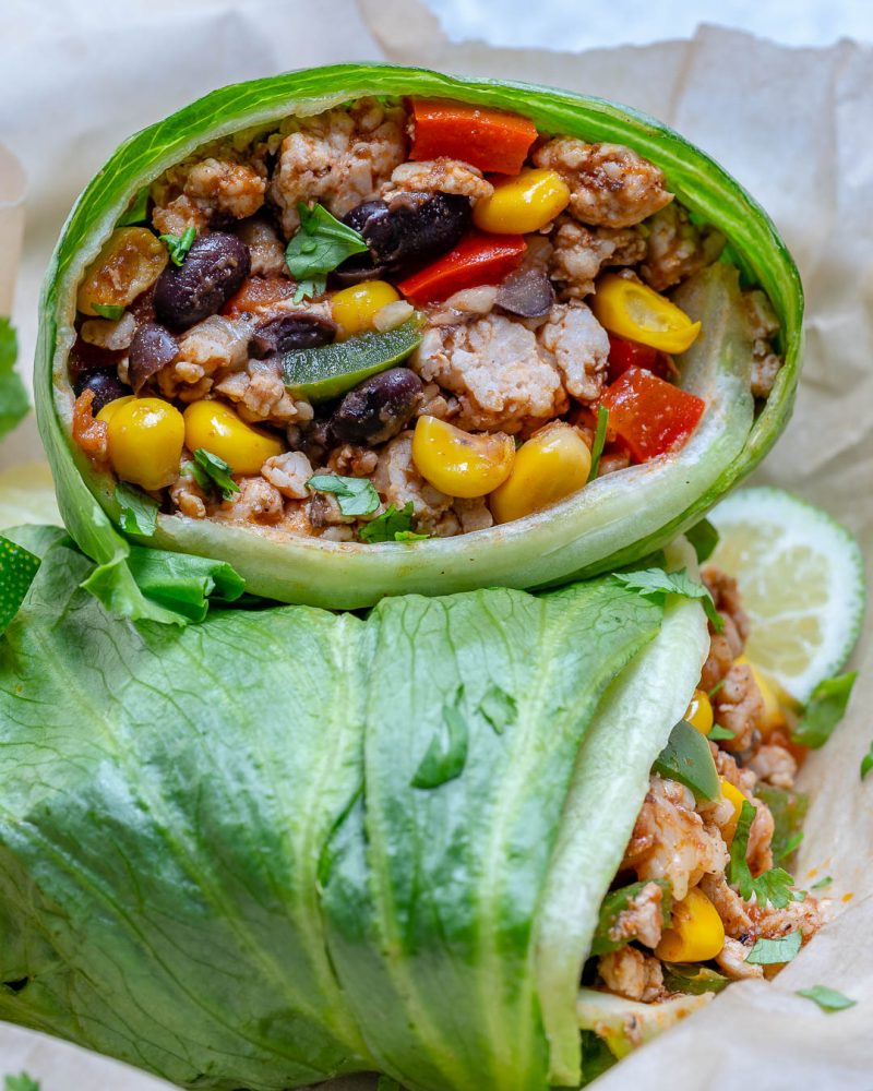 These Clean Eating Lettuce Wrapped Burritos are Perfect For Weight Loss