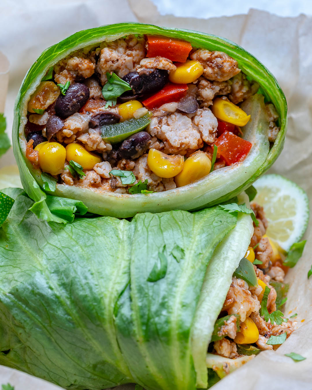Healthy Lettuce Wrapped Burritos Ingredients