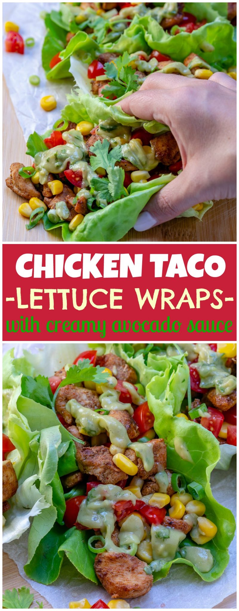 Chicken Taco Lettuce Wraps Healthy Dinner