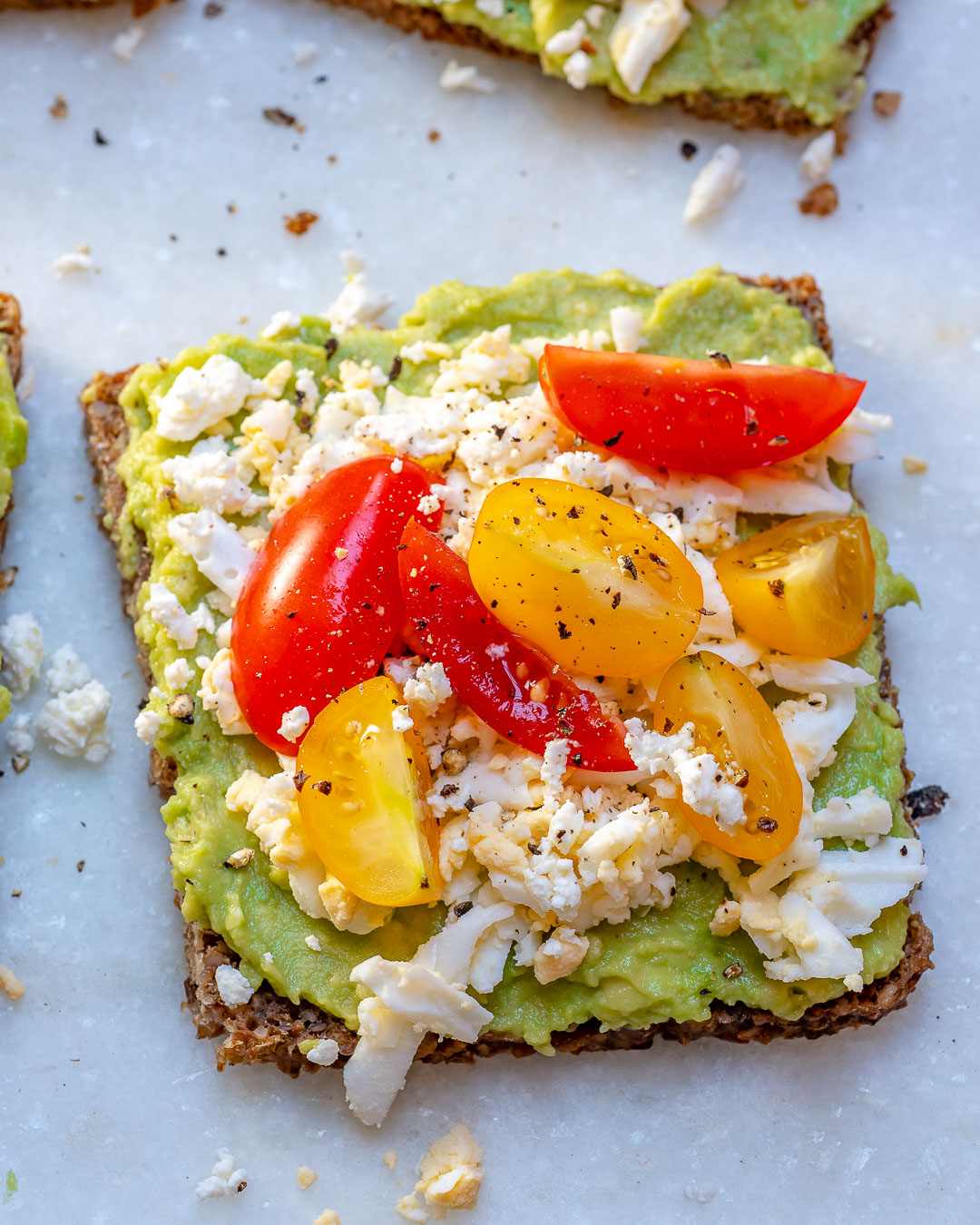 Eat Clean Grated Egg Avocado Toast