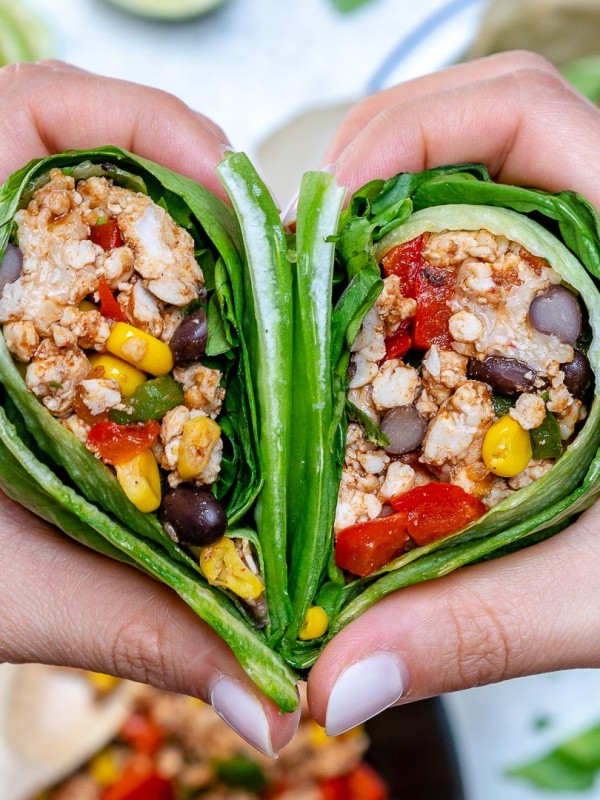 Lettuce Wrapped Burritos Heart