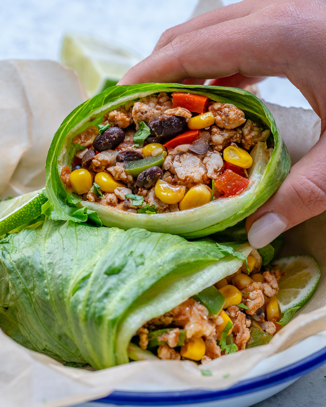 Eat Healthy Lettuce Wrapped Burritos