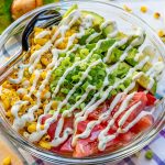 Healthy Grilled Corn Salad + Creamy Lime Dressing