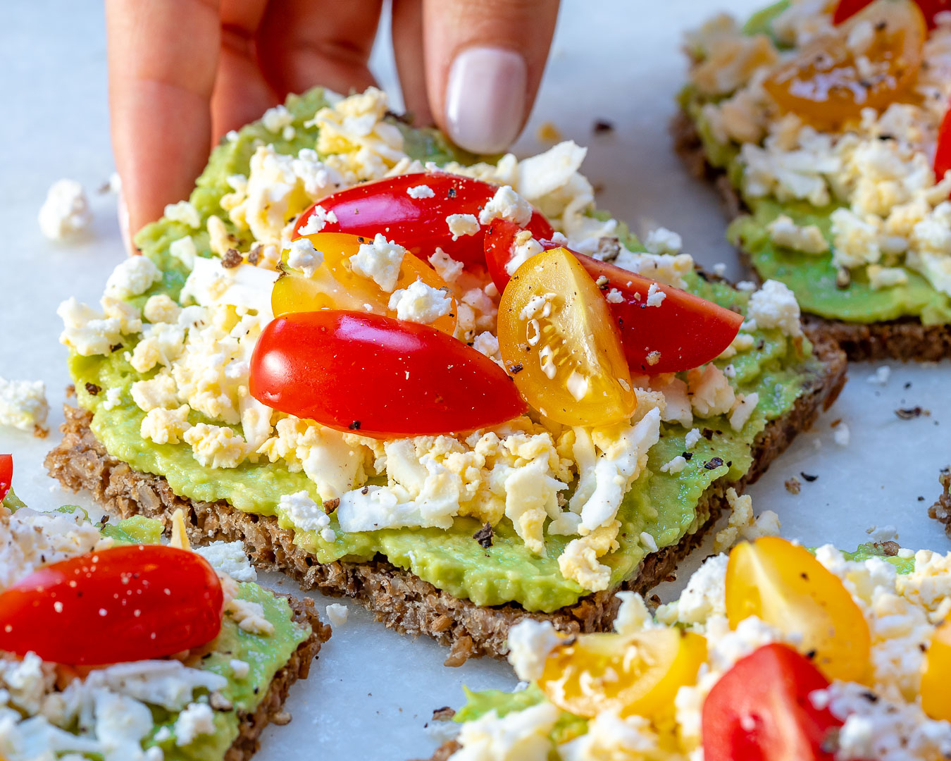 Grated Egg Avocado Toast Breakfast Ideas