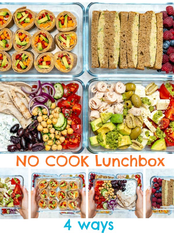 4 No-Cook Cold Lunch Box Recipes by CleanFoodCrush