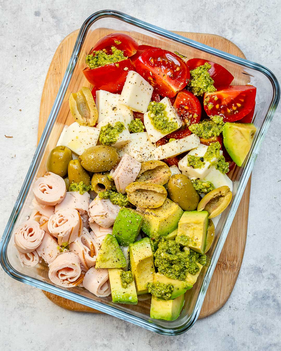 CleanFoodCrush Caprese Turkey Salad Lunchboxes