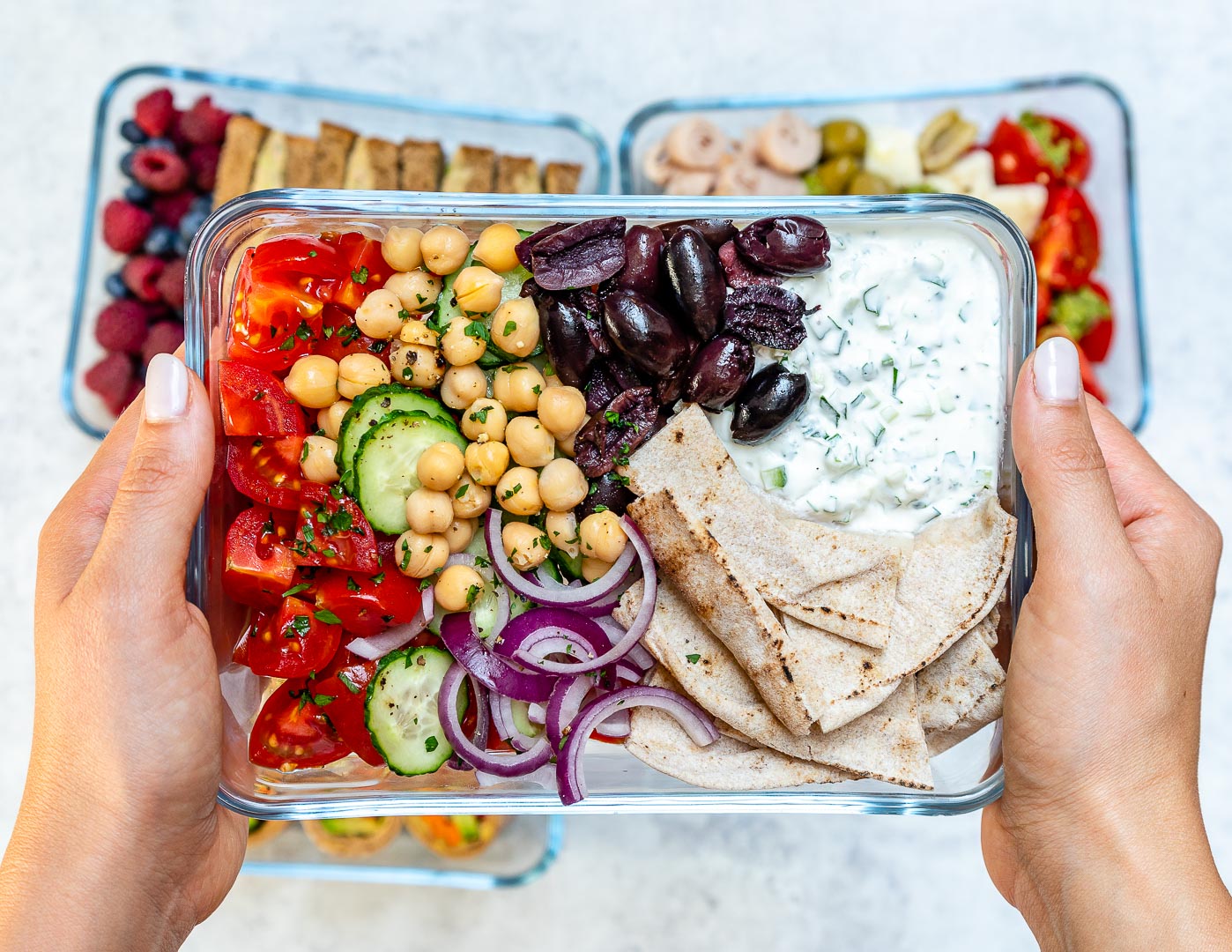 Clean Eats Greek Salad Lunch Box