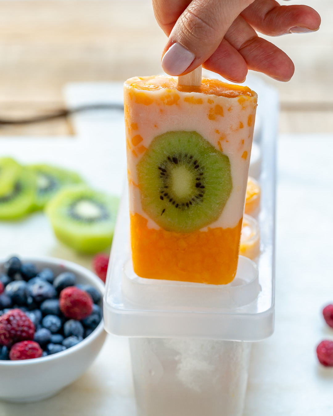 Frozen Yogurt Fruit Pops Healthy Dessert